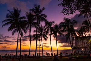 【メタルプリント279×356mm】Kuhio beach sunset