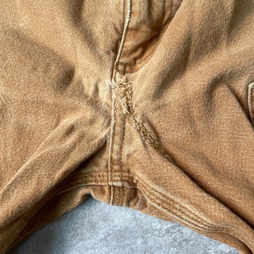 20s ブラウン ダブルニー カーハート Carhartt 32×34 詳細写真6