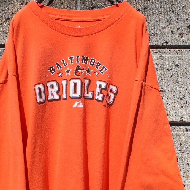 【XLサイズ】Majestic × BAL.ORIOLES TRADITION 古着 L/S Tシャツ