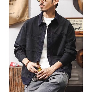 Contrast collar utility pocket shirt 1332