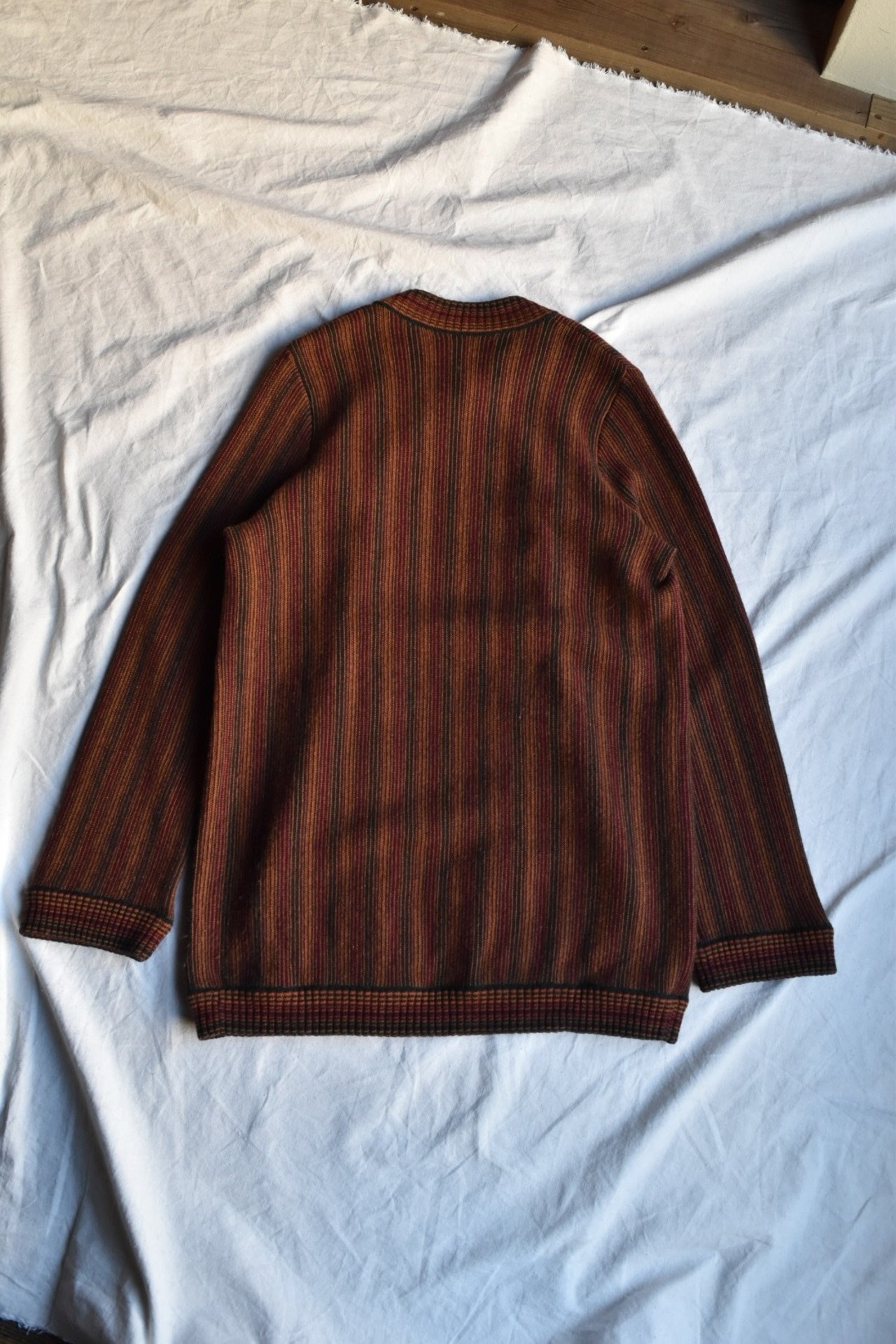 Colorful Stripe Scotland Knit Cardigan