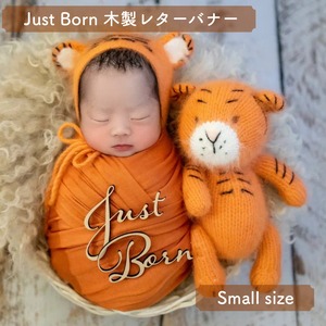 【木製 レターバナー】Just Born 《S size》ニューボーンフォト