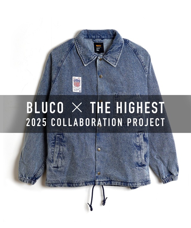【BLUCO × THE HIGHEST】DENIM COACH JACKET 【Light Indigo】