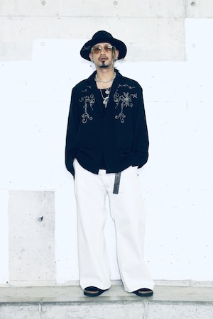 Abstract Cross Dolman Shirt