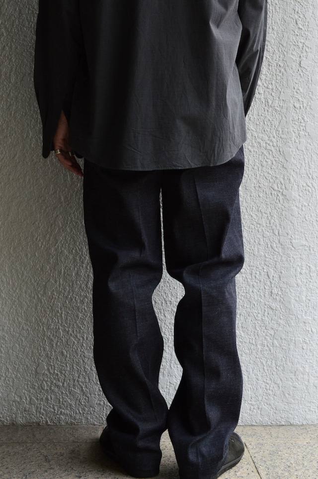 Sugar&Co 1Tuck Rigid Denim Trouser by Daddy's Pants Regular Fit From JPN Okayama Denim Slacks シュガーアンドコー デニムスラックス リジッドデニム 日本製