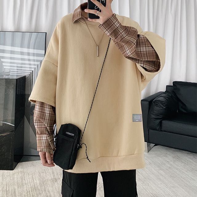 Text チェック柄 長袖シャツ ベージュ/ブラック Text チェック柄 長袖シャツ ベージュ/ブラック シャツ・ブラウス