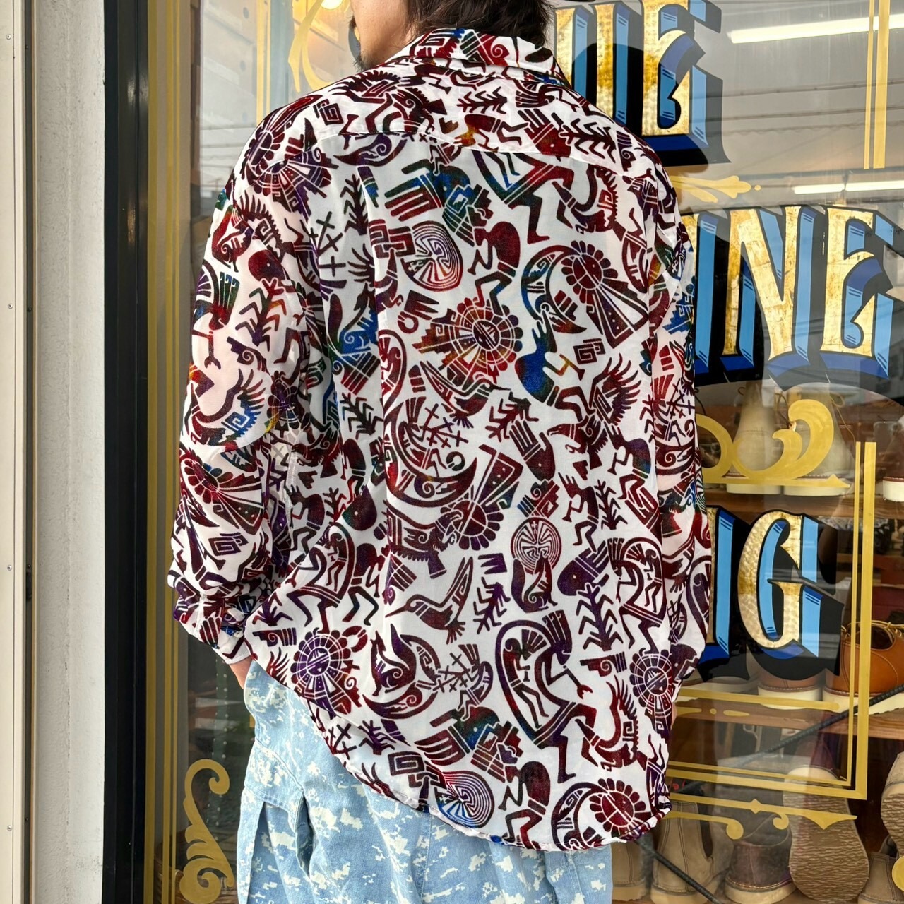 ツイタチ【TUITACI】VELVET KOKOPELLI L/S SHIRTS(White) - 7
