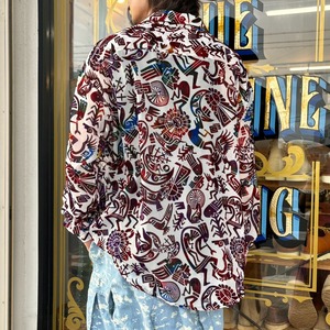 ツイタチ【TUITACI】VELVET KOKOPELLI L/S SHIRTS(White)