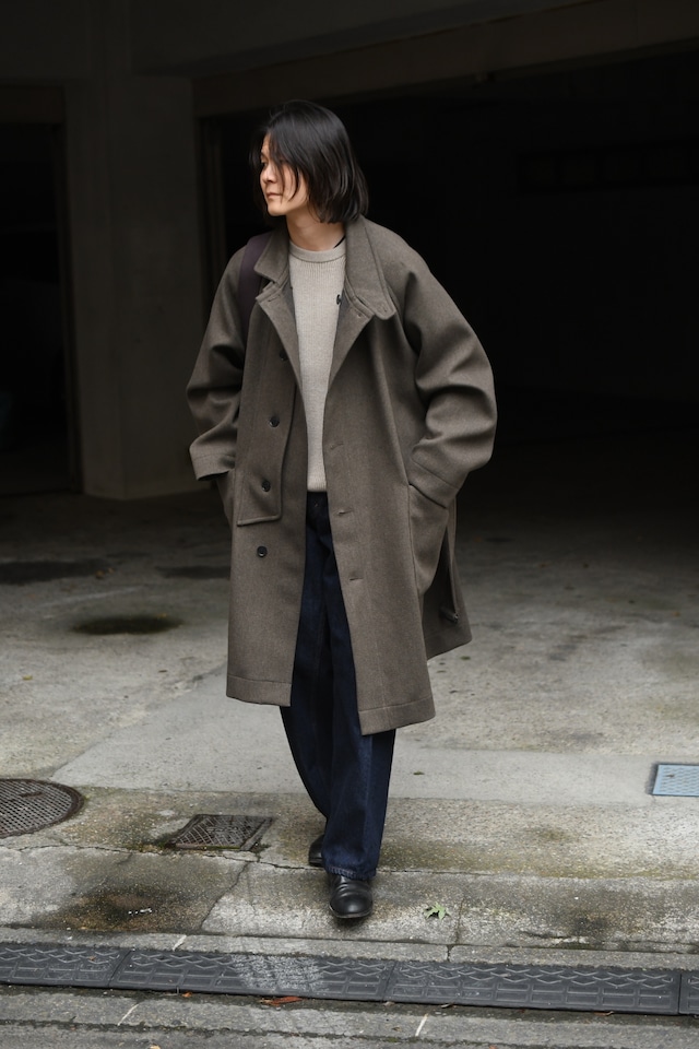 KAPTAIN SUNSHINE / Stand Collar Coat (Moss)