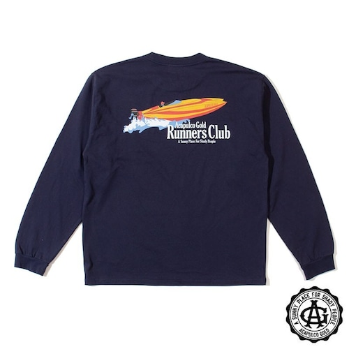 【ACAPULCO GOLD/アカプルコ ゴールド】RUNNERS CLUB LS TEE 長袖Tシャツ / NAVY