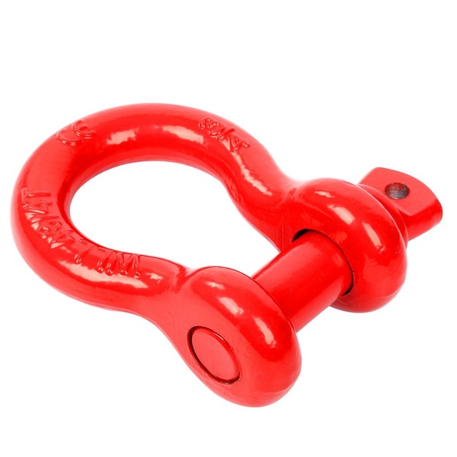 【特価商品】8MILELAKE 2本 鍛造シャックル 牽引フック Dリング シャックル マウント 4.75T 積載量 牽引用ストラップ —(赤)