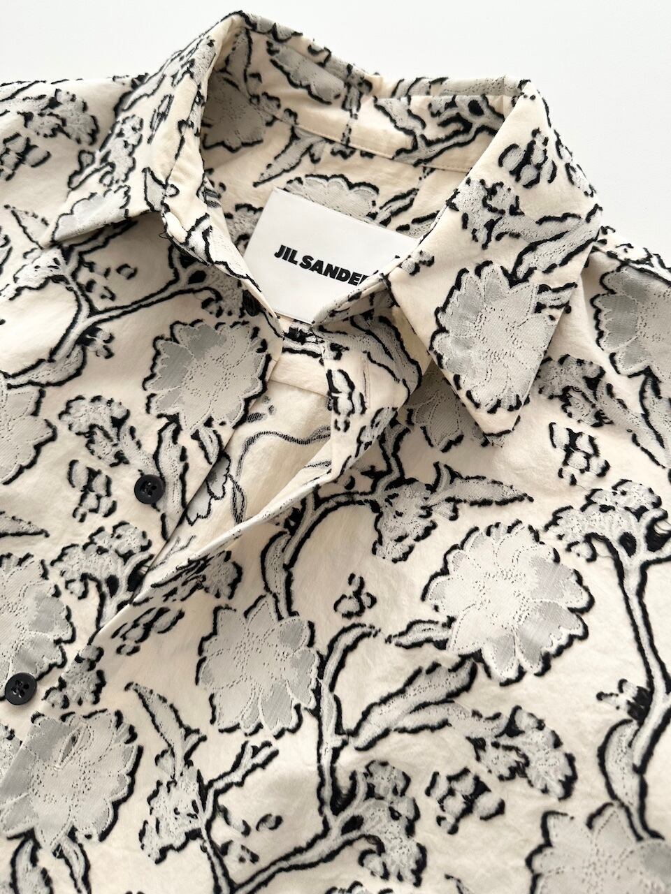 本日まで最終値下げ　ジルサンダー　花柄グラデーション　長袖シャツ JIL SANDER JACQUARD FLORAL SHIRT | dear closet