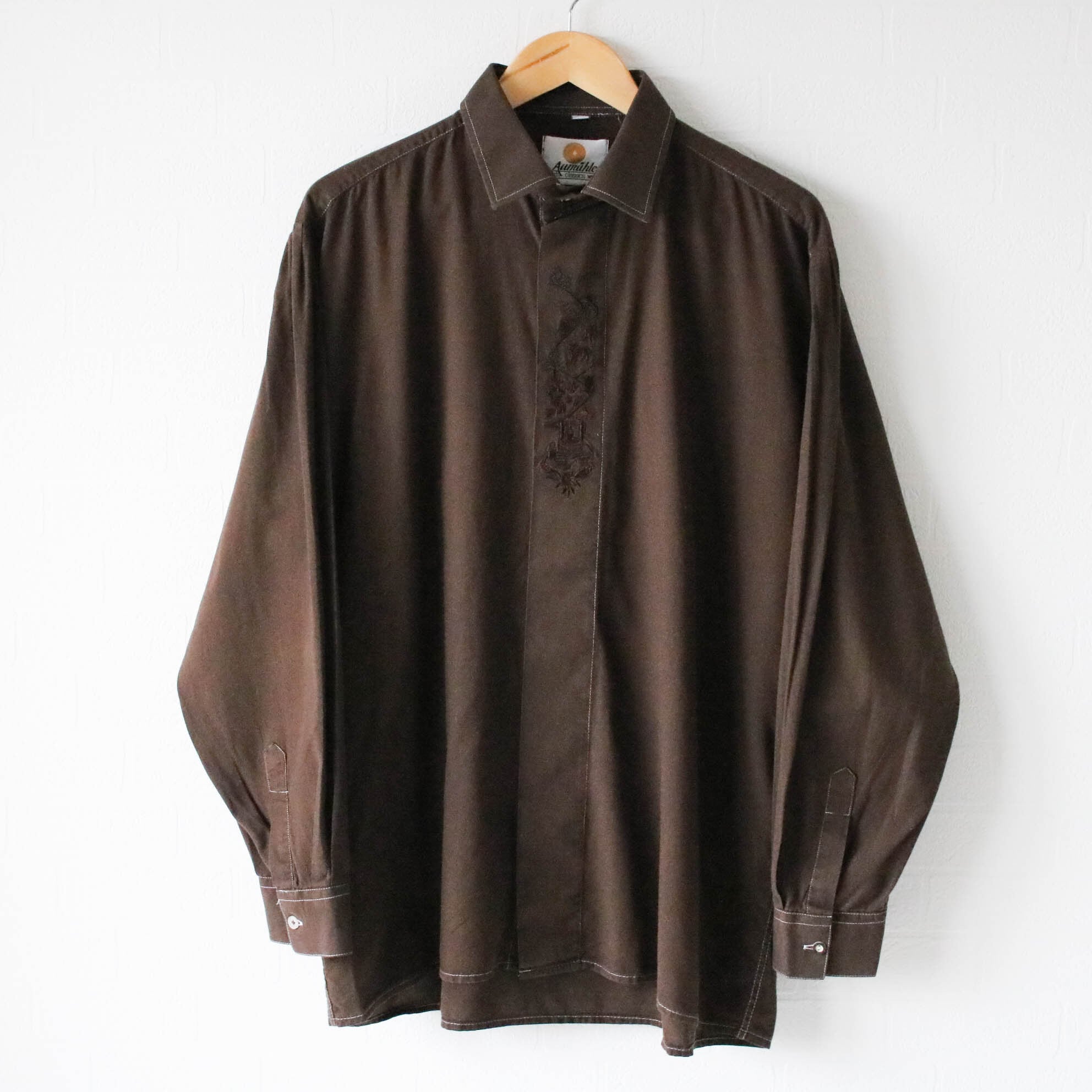 後染め Tyrolean shirt