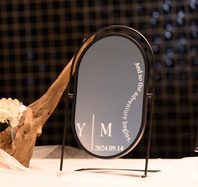 Design B ウェルカムミラー ステッカー 結婚式 ウェディング カッティングシート