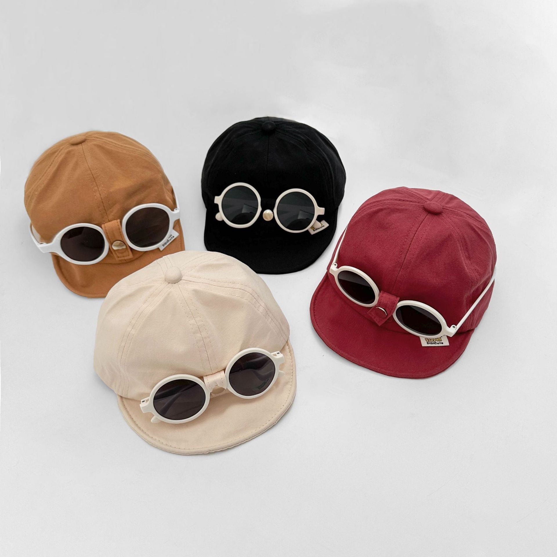 AKa6780　サングラス付子供用帽子　２個　子供用帽子　６個　セット　当時物 AKa6780 サングラス付子供用帽子 2個 子供用帽子 6個 セット