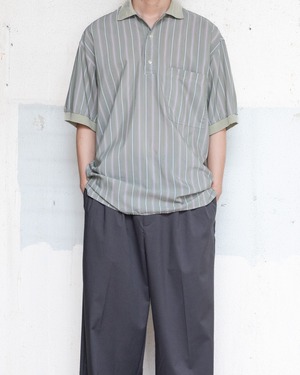 90s–00s striped short sleeve polo shirt / From EUROPE