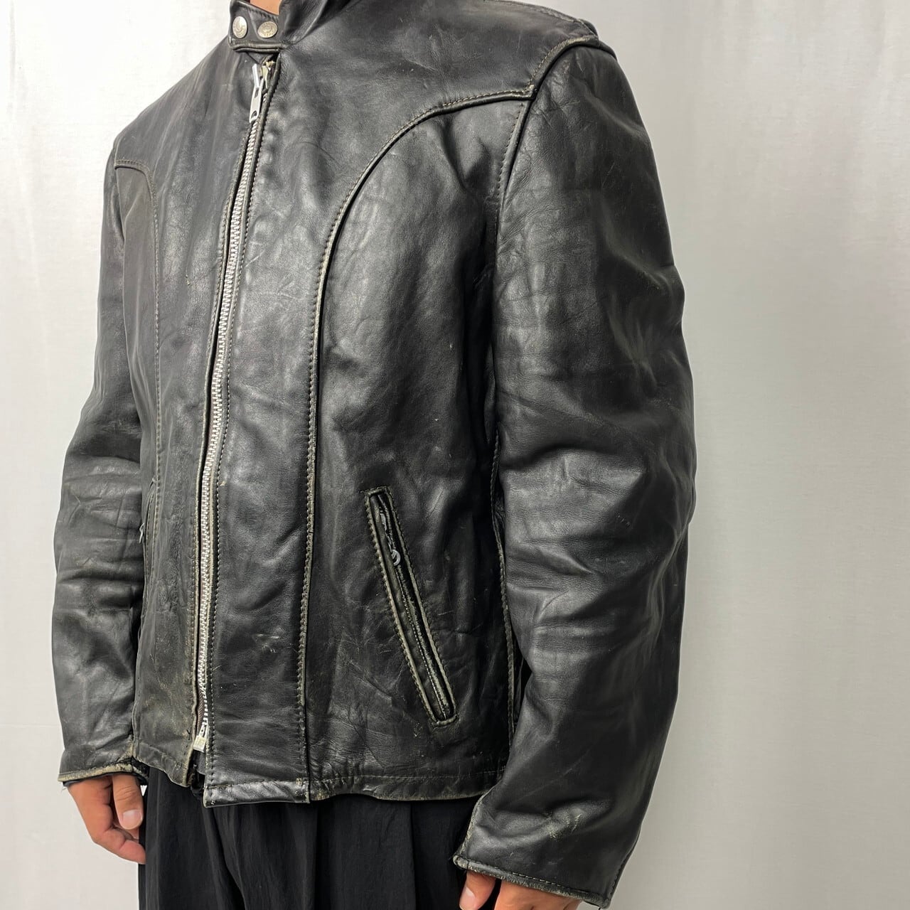 70年代 Schott ショット シングルライダースジャケット メンズL相当  