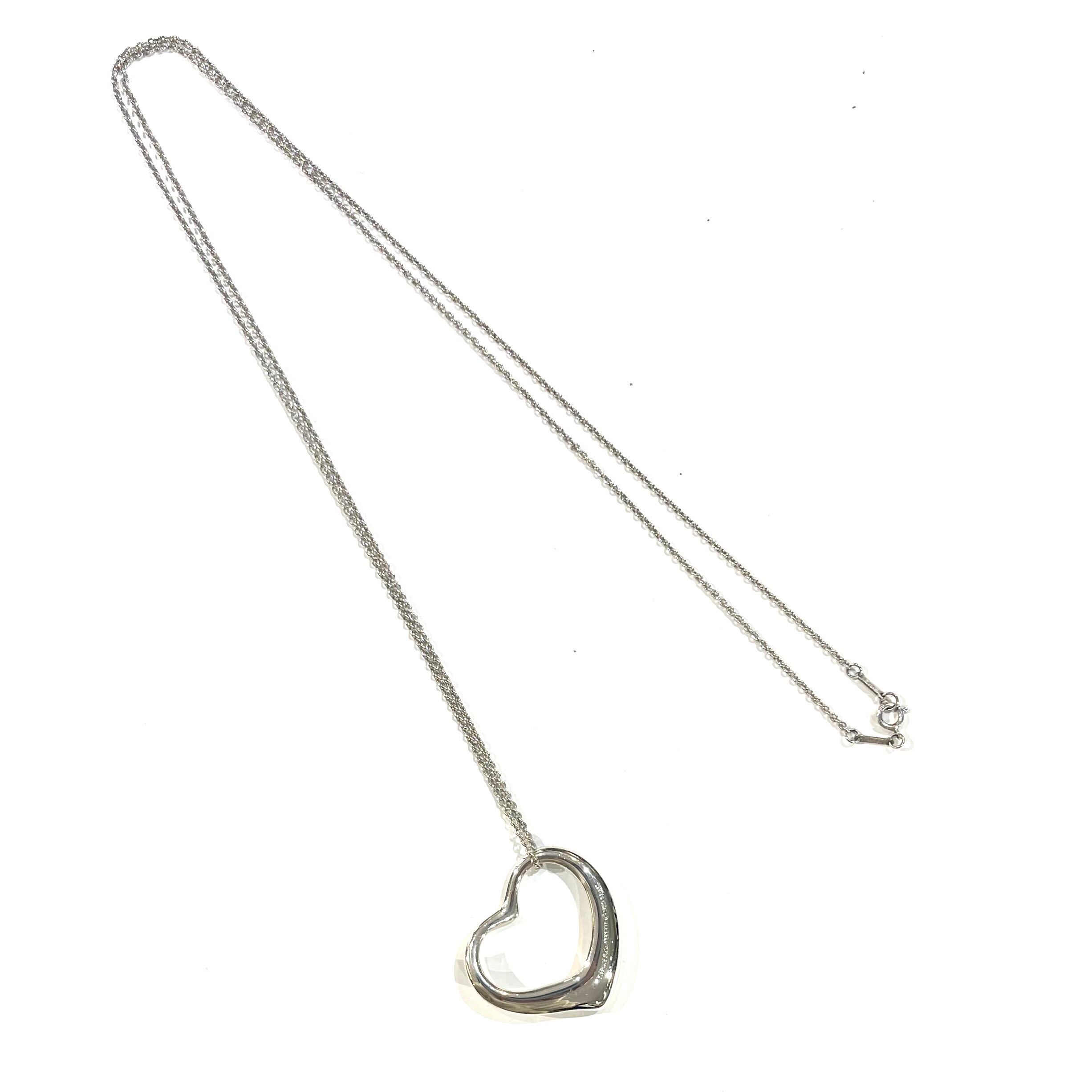 TIFFANY&CO.】 名品希少BIGオープンハート ペンダント 76cm TIFFANY&CO.】 名品希少BIGオープンハート ペンダント 76cm