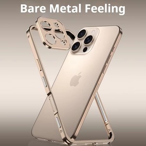 ◆iPhone 16/15/14/13/Pro/Pro Max/Plus/e◆Lock Metal Frame + Camera Cover Case / ロック メタルフレーム + カメラ カバー スマホケース