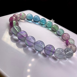 ー極ー希少、レア☆超透明×グラデーションコントラストフローライトブレスレット