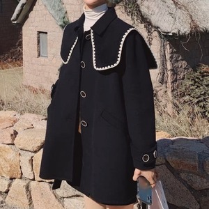 sailor collar short length coat　A0147