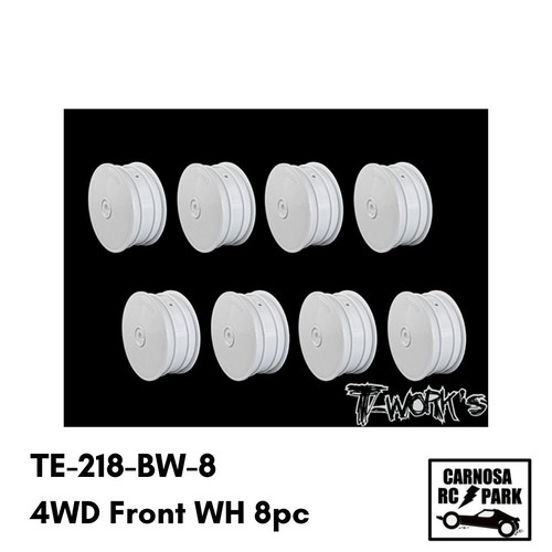 【T-Works ティーワークス】4WD用フロントホイール・ホワイト[TE-218-BW-8]