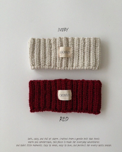 Aosta［取寄］knit cookie headband 26autumn