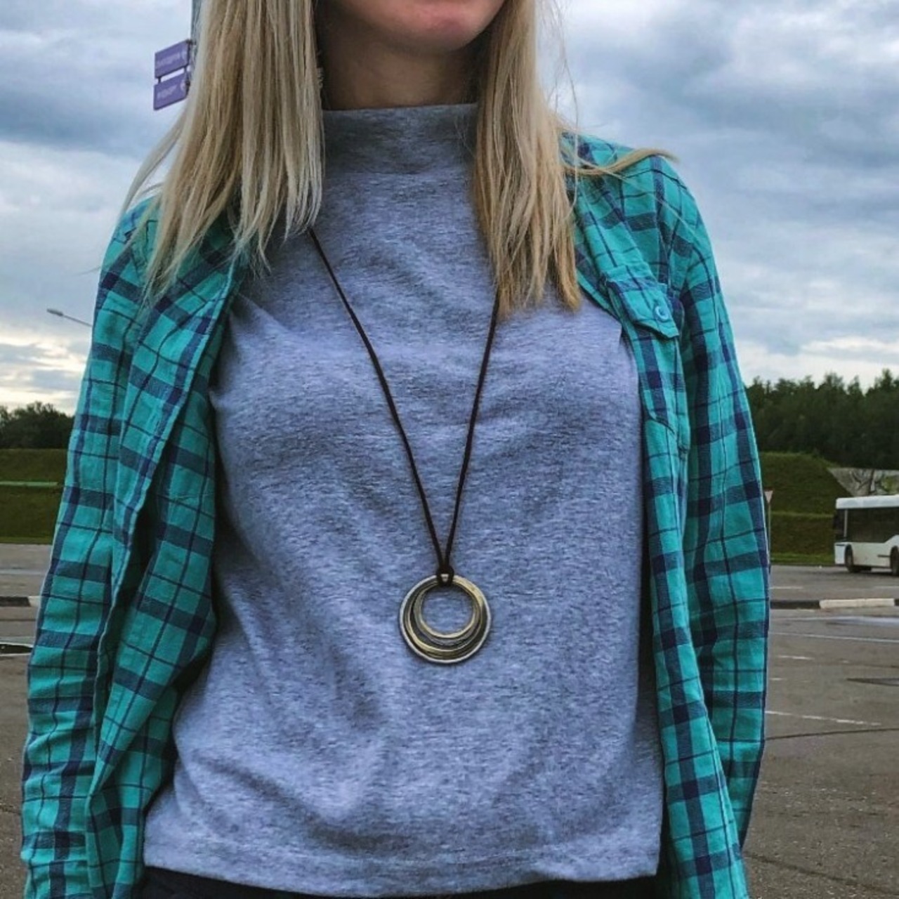 Retro Circles Rope Necklace / レトロ サークル ロープ ネックレス