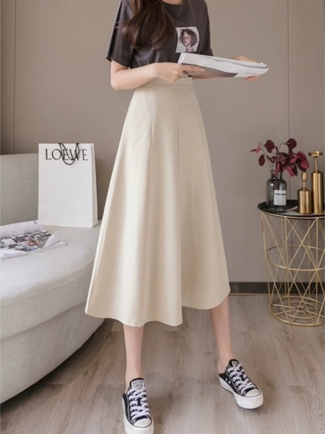 Mid length swing umbrella skirt  L0497