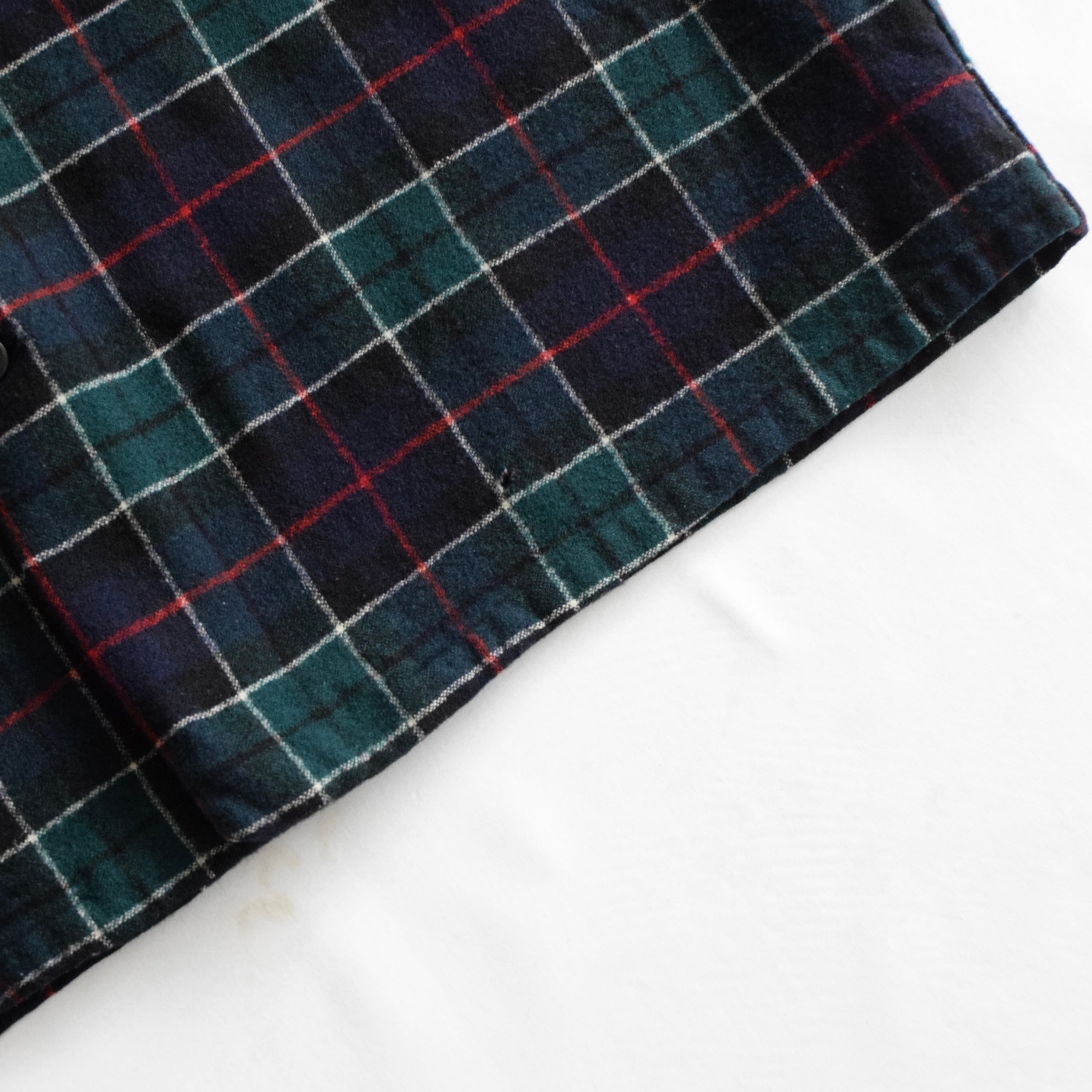 70's USA製 Pendleton ウールボードシャツ メンズL グリーン ペン
