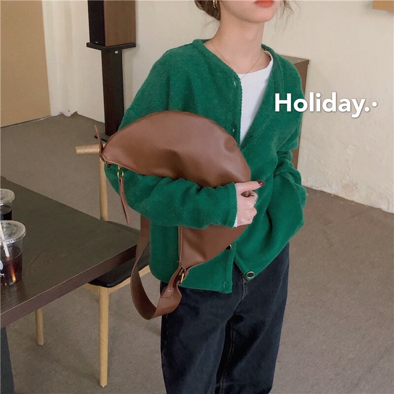 スタイルグリーンニットカーディガンオータム薄手ルーズセーター ジャケット ロング 秋物 モンロー71666254433