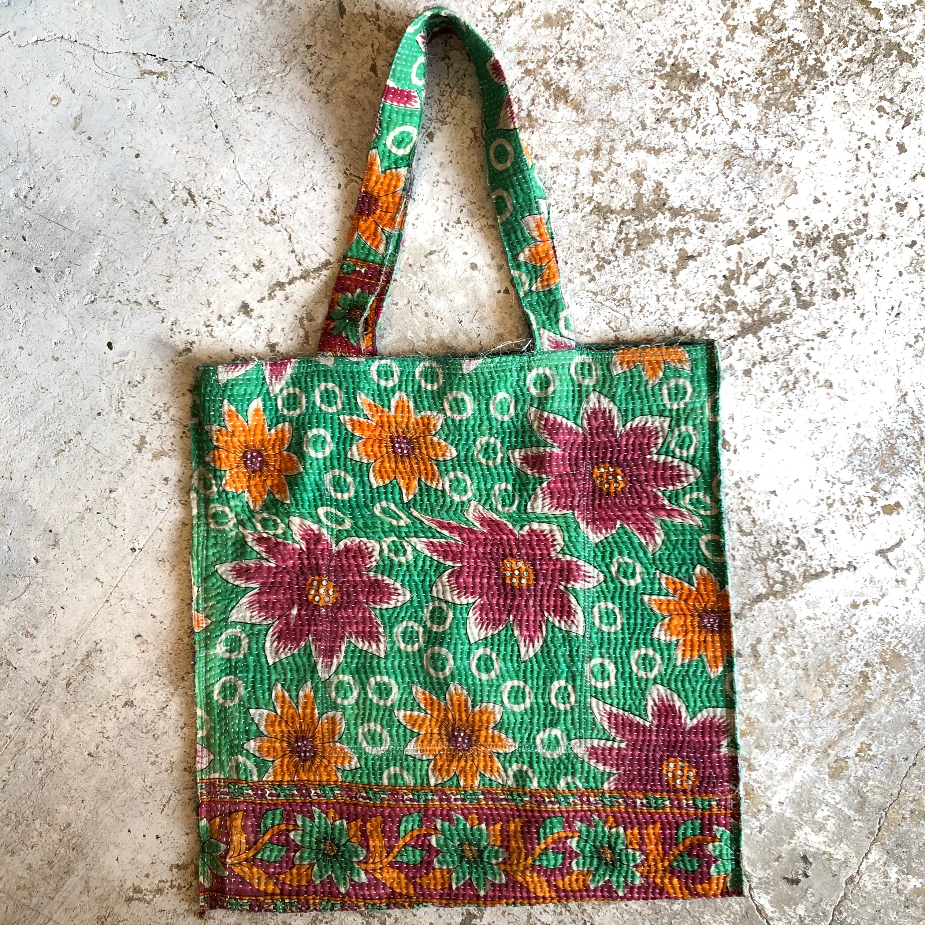 パキスタンアンティーク布手刺繍 手作りバッグ - ファッション/小物