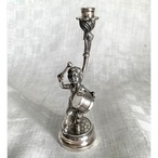 天使のキャンドルスタンド シルバー 太鼓（スペイン）キャンドルホルダー　エンジェル　音楽隊 16OTb15-2