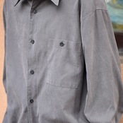 BRANDINI charcoal gray smooth cloth shirt