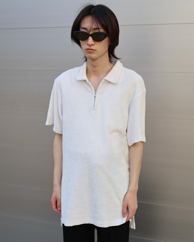 COMME des GARCONS SHIRT pile zip polo
