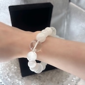 白蛇とセレナイト(約15〜15.5cm)