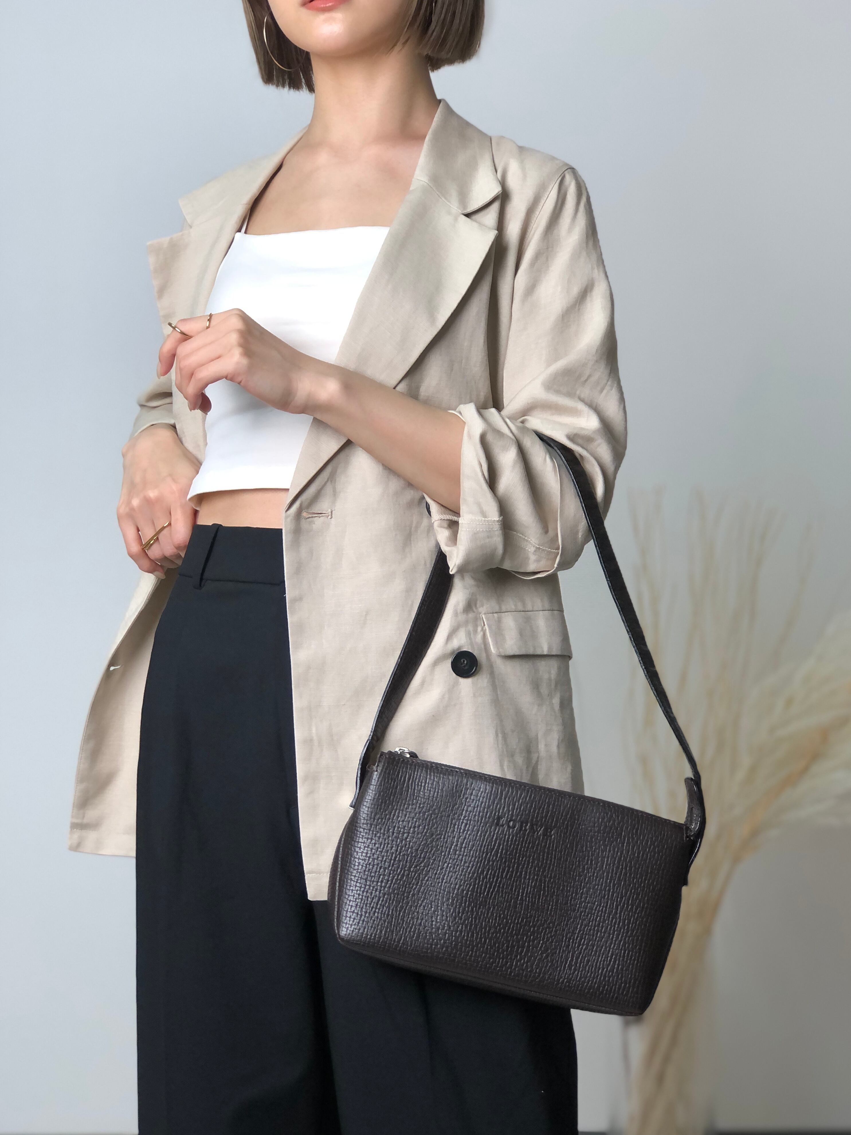 ショルダーバッグ ロエベ レザー LOEWE ブラウン ポーチ付き 
