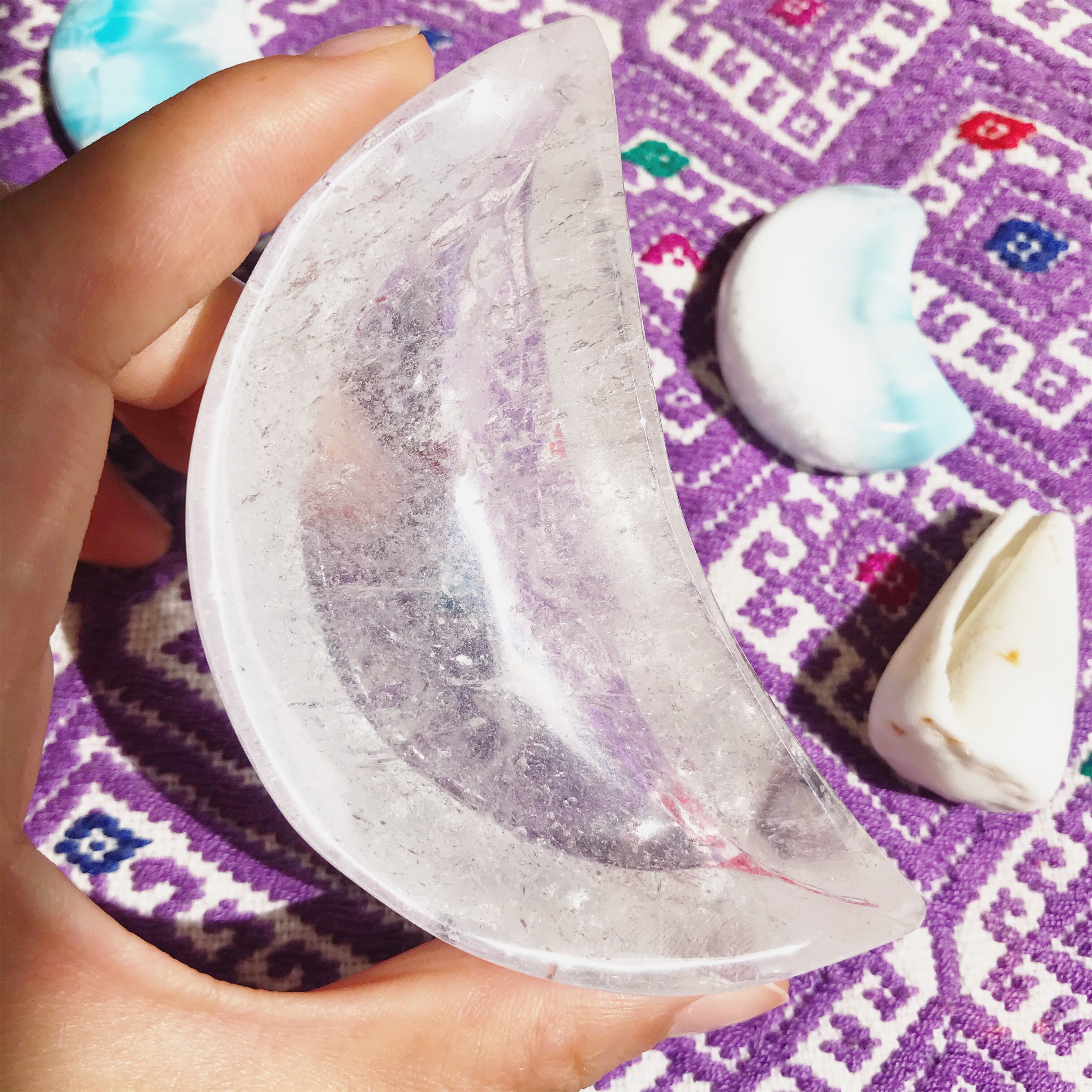 Clear Quartz Bowl Moon 2
