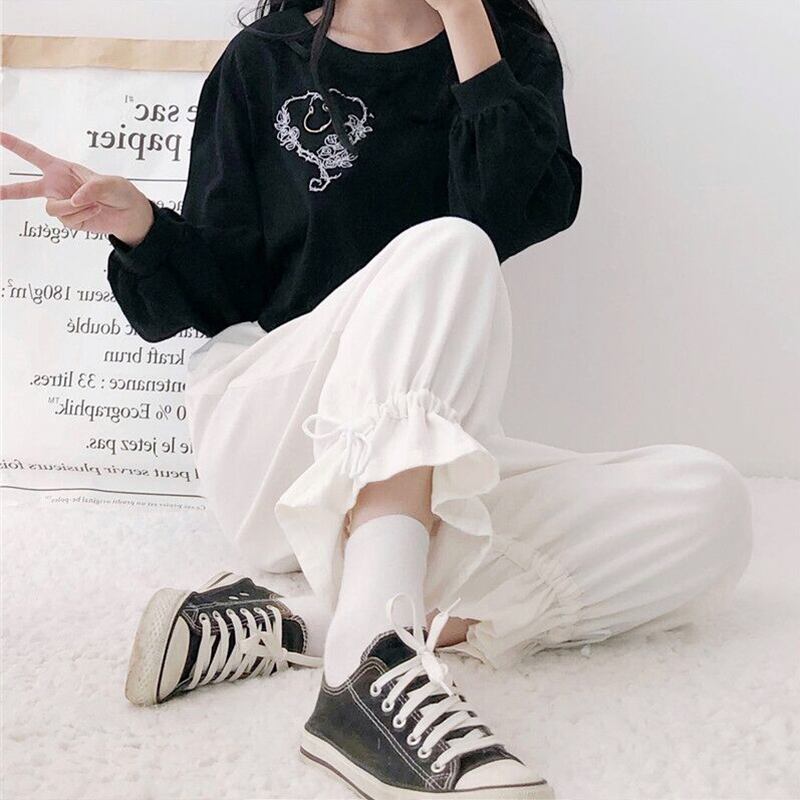 2020年春秋新作スタイルクローズアップツーウェアハイウエストワイドレッグパンツワイルドストレートカジュアルパンツトレンド 萌量不足91429470087