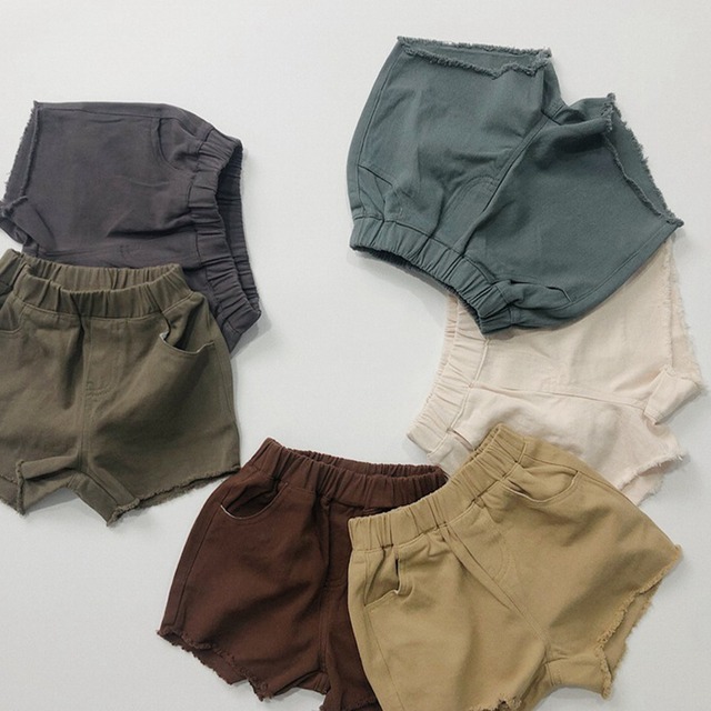 【BABY&KID】カジュアル無地ショートパンツ