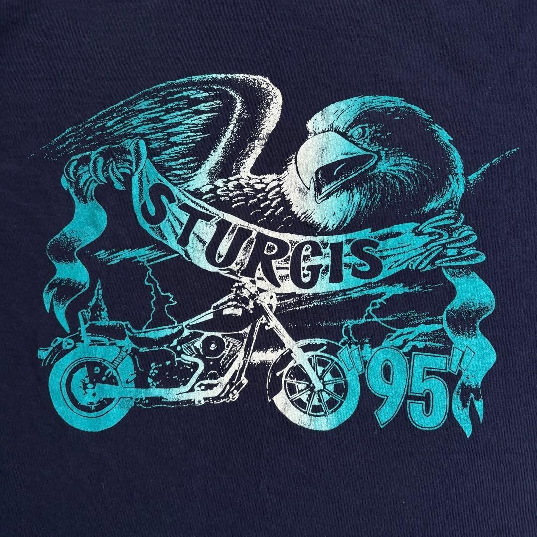 90s STURGIS Tシャツ XL スタージス ハーレー バイカー ネイビー | UC