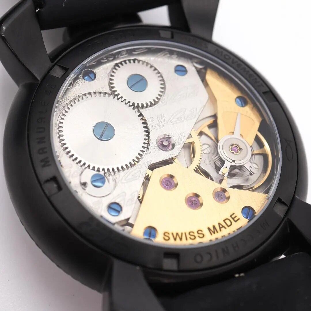 稼働 ガガミラノ ネイマールコラボ 腕時計 マヌアーレ48mm 手巻き 3852