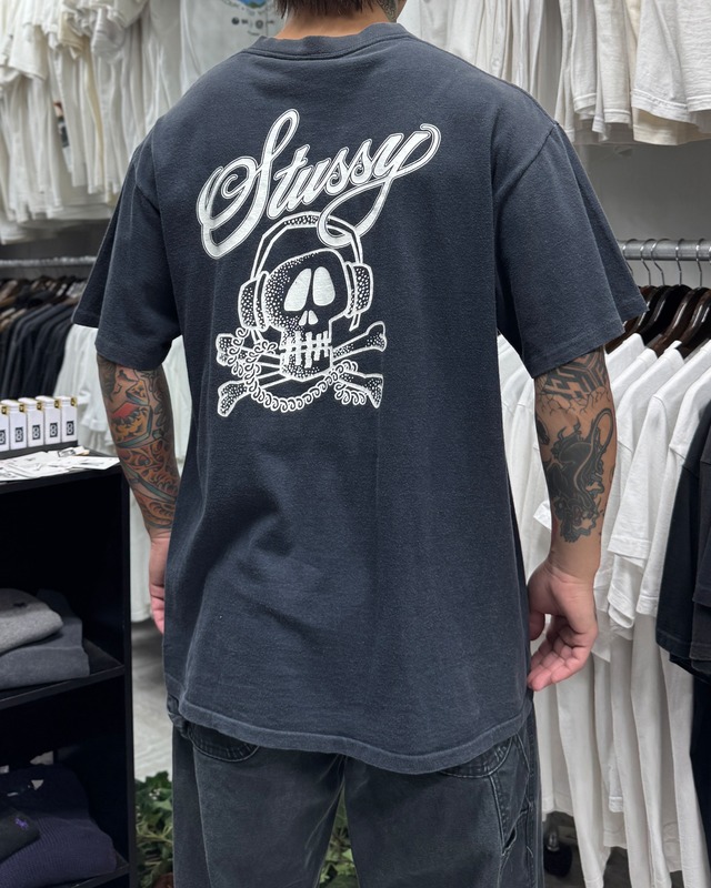 00’s old stussy Design Tee "headphone skull"【Other Side店】