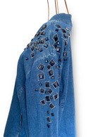 Beads design denims jacket