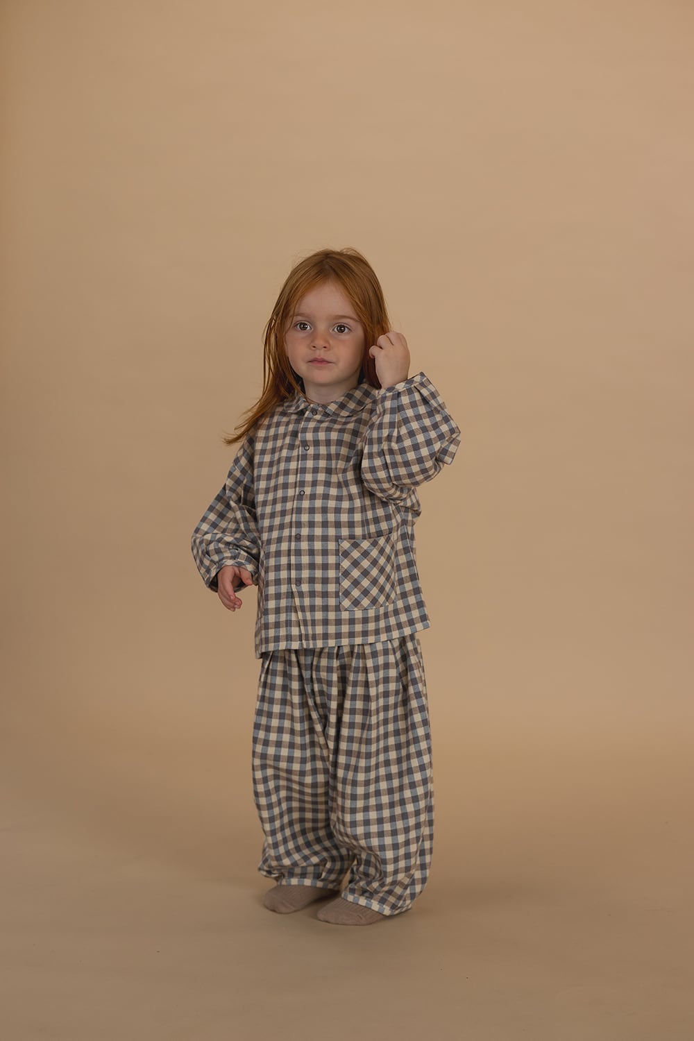 オーガニックズー　　ギンガムパンツ 送料無料 organic zoo/Shoreline Gingham Lodge Pants | こども