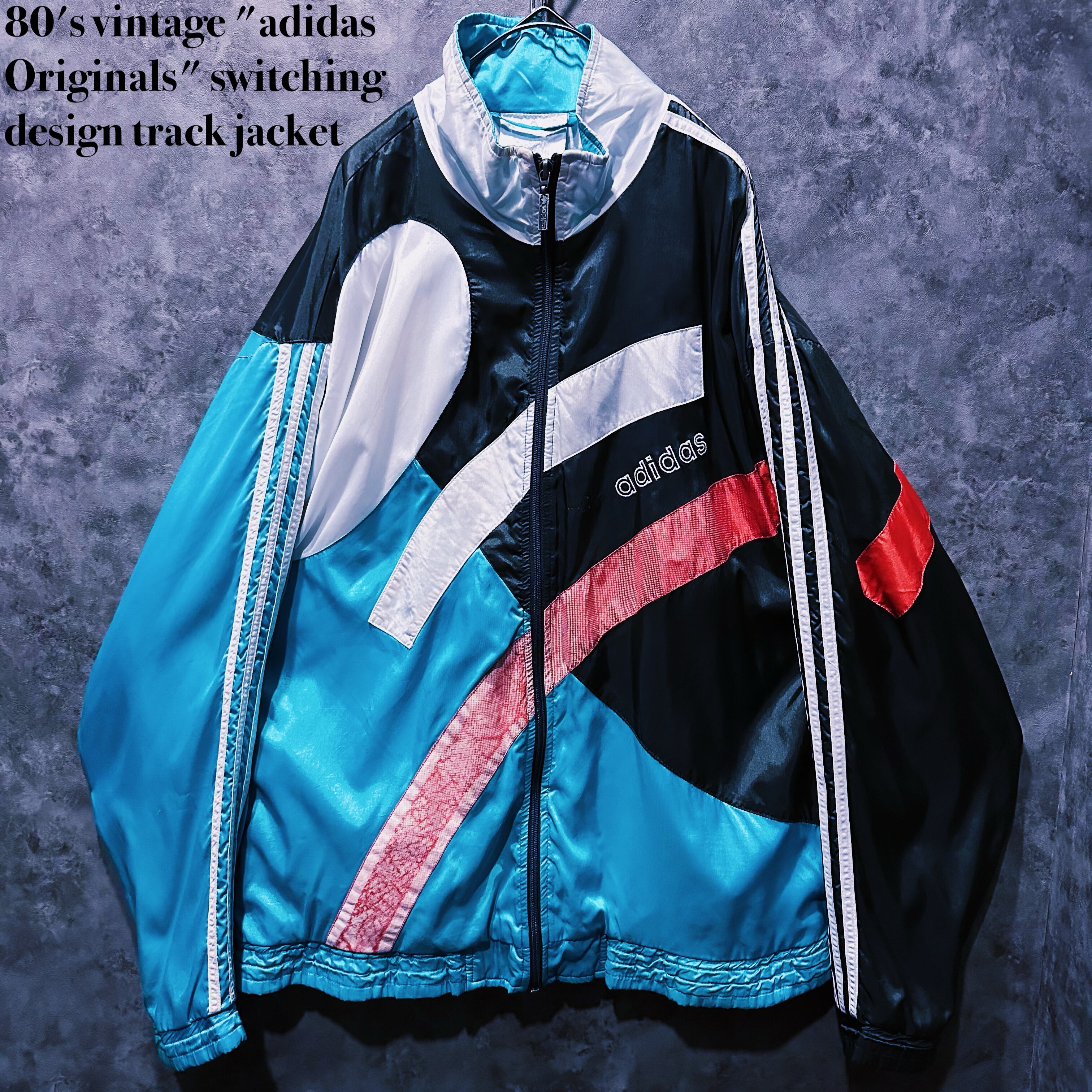 【doppio】80's vintage "adidas Originals" switching design track jacket