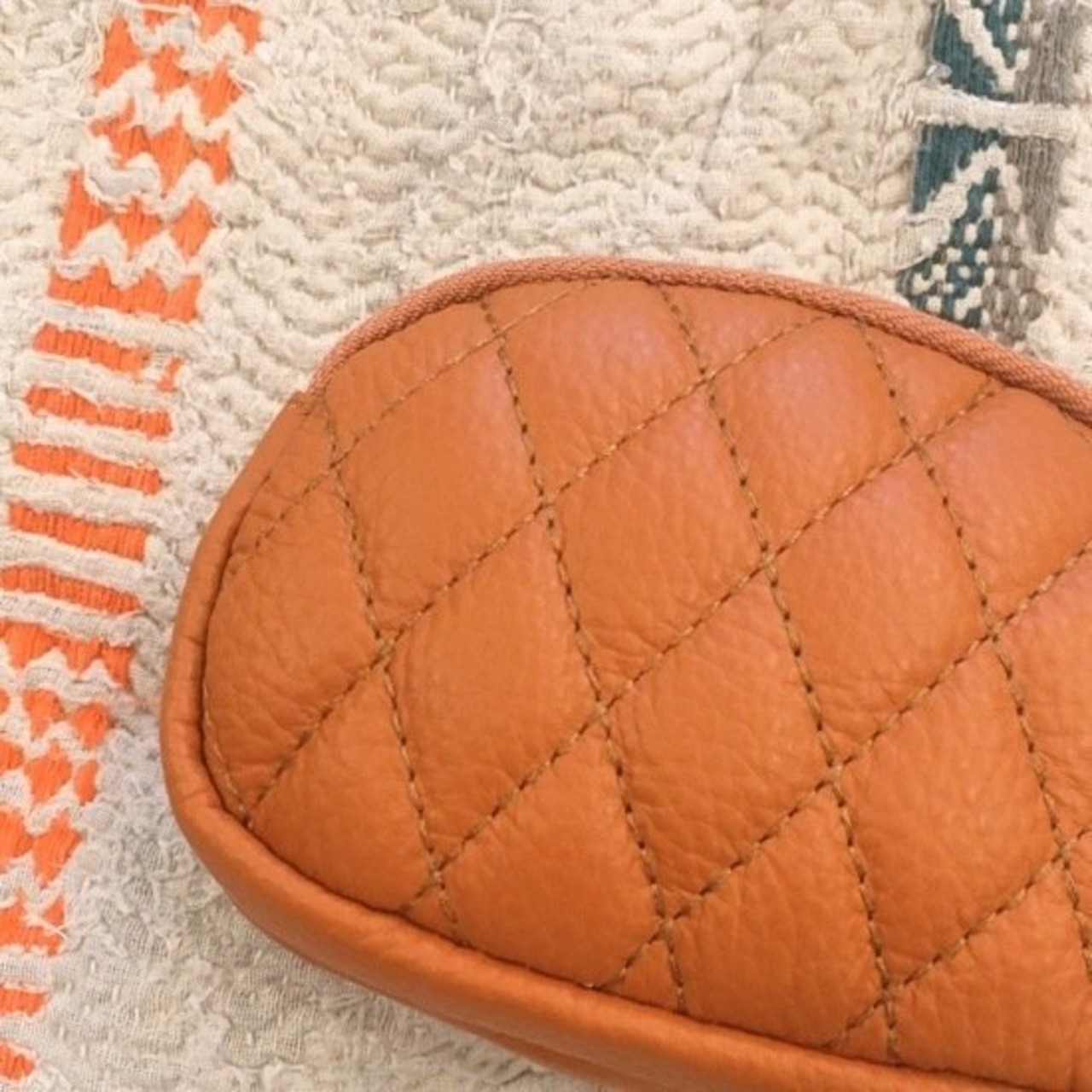 TOPANGA Bag　キルティングポーチ　テラコッタ