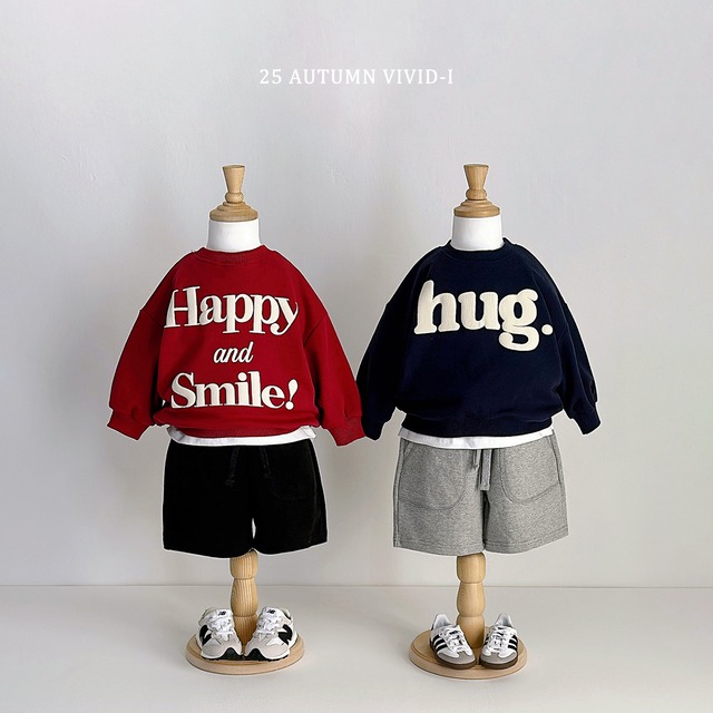 [即納M]≪VIVID-I≫happy 3D sweatshirt red 68