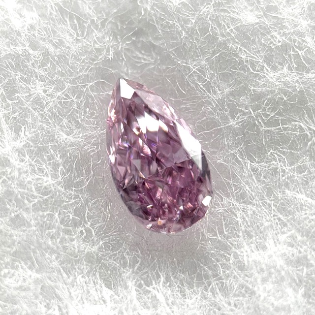 ダイヤモンド 0.044ct FANCY INTENSE PURPLISH PINK SI1  ペアシェイプ