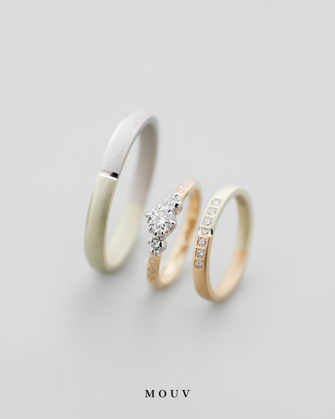 事例｜婚約指輪＋結婚指輪 3本セット